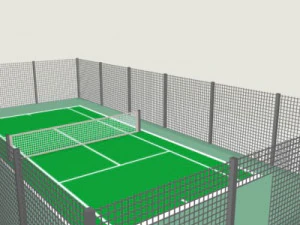 outdoor tennis field 3D Model
