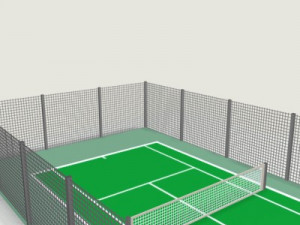 outdoor tennis field 3D Model