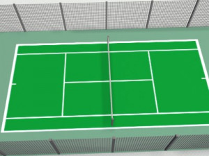 outdoor tennis field 3D Model