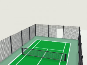 outdoor tennis field 3D Model