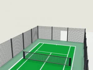 outdoor tennis field 3D Model