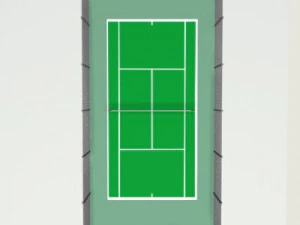 outdoor tennis field 3D Model
