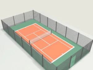 outdoor tennis field 3D Model