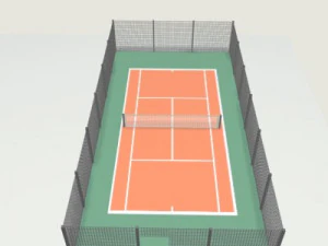 outdoor tennis field 3D Model