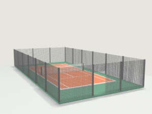 outdoor tennis field 3D Model