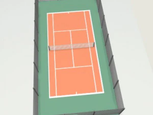 outdoor tennis field 3D Model