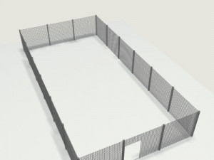 outdoor tennis field 3D Model