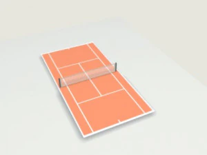 outdoor tennis field 3D Model