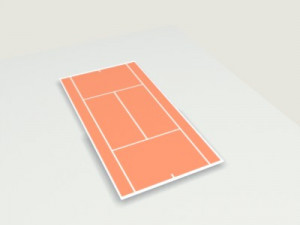 outdoor tennis field 3D Model