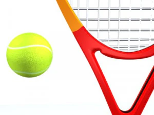 tennis field racket ball 3D Model
