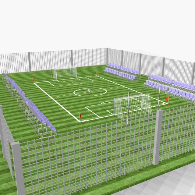 exercise soccer field 3D मॉडल .c4d .max .obj .3ds .fbx .stl .blend 