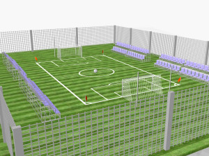 exercise soccer field 3D Model