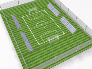 exercise soccer field 3D मॉडल