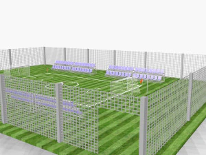 exercise soccer field 3D Model