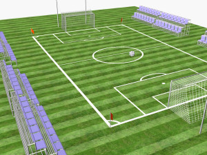 exercise soccer field 3D मॉडल