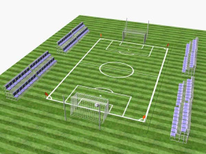 exercise soccer field 3D Model