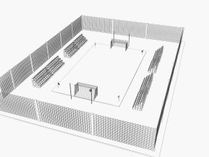 exercise soccer field 3D मॉडल