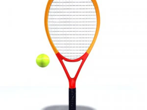 tennis racket ball 3D Model