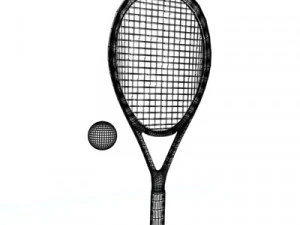 tennis racket ball 3D Model