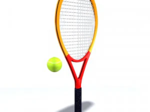 tennis racket ball 3D Model