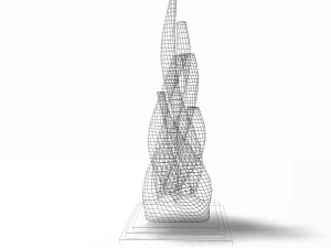 декоративна статуя 2 3D Модель