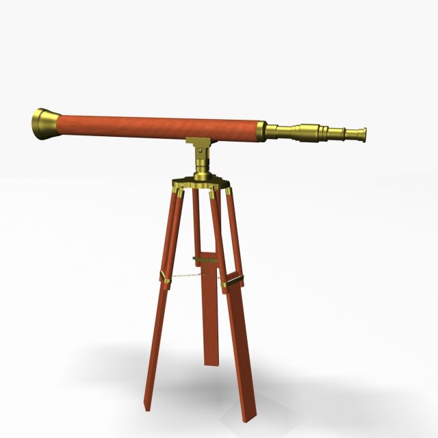 telescope 3D Model .c4d .max .obj .3ds .fbx .stl .blend 