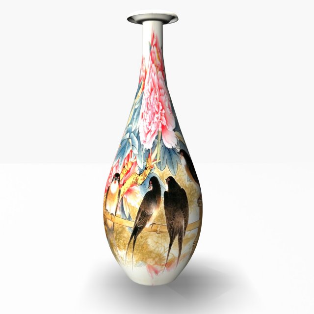 decorative vase 1 3D Модель .c4d .max .obj .3ds .fbx .stl .blend 