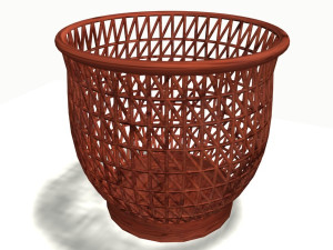 wood basket 3D Model