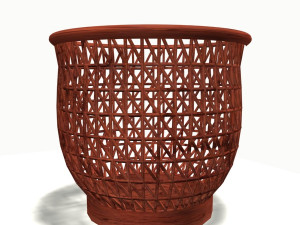 wood basket 3D Model