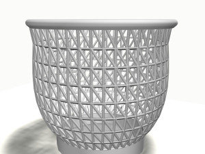 wood basket 3D Model