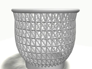 wood basket 3D Model