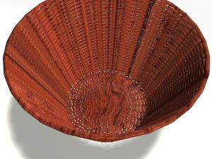 wood basket 2 3D Model