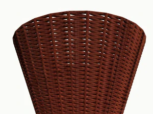 wood basket 2 3D Model