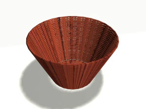 wood basket 2 3D Model