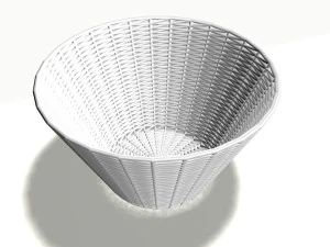 wood basket 2 3D Model