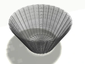 wood basket 2 3D Model
