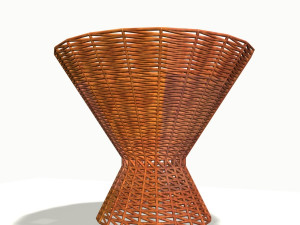 wood basket 3 3D-Modell