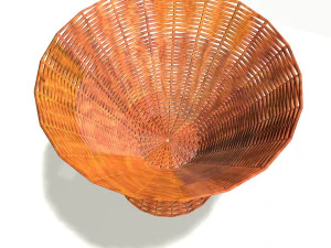 wood basket 3 3D Model