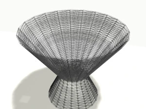 wood basket 3 3D Model