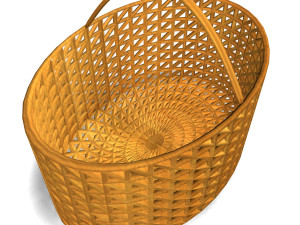 wood basket 4 3D Model