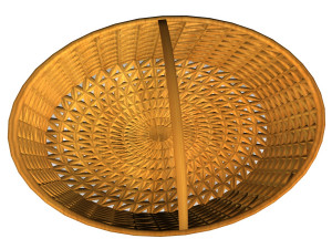 wood basket 4 3D Модель