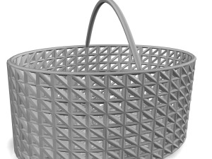 wood basket 4 3D Модель