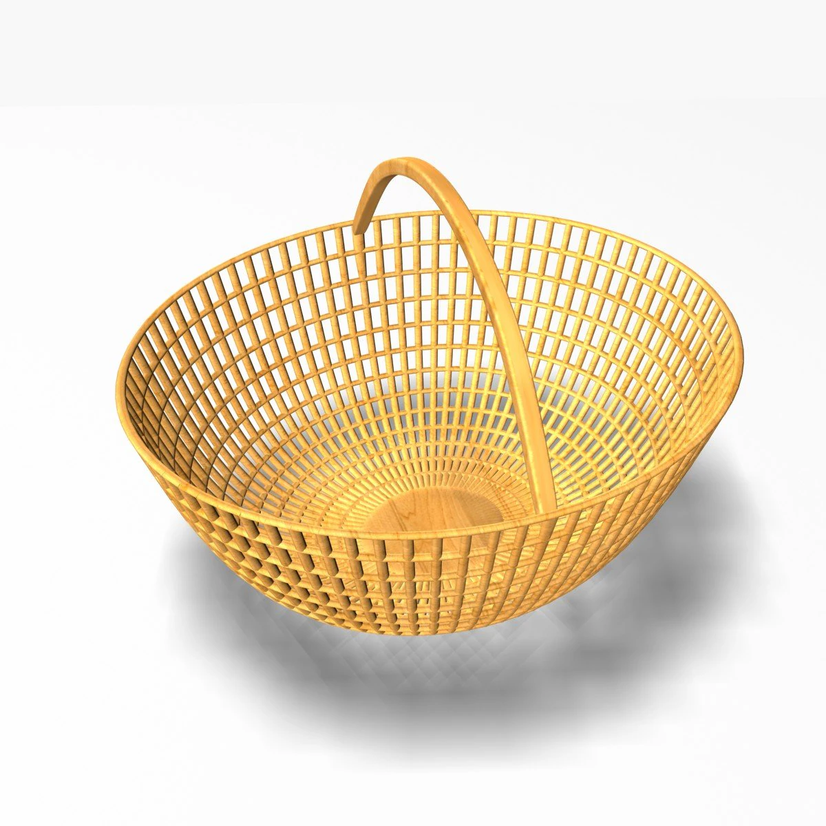 wooden basket 3D Model .c4d .max .obj .3ds .fbx .stl .blend 