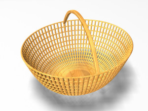 wooden basket 3D Model