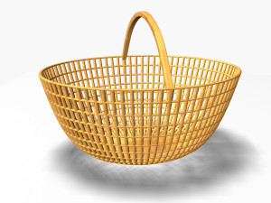 wooden basket Modelo 3D