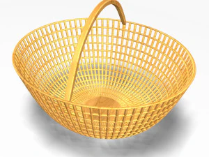wooden basket 3D Model