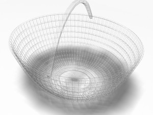 wooden basket Modelo 3D