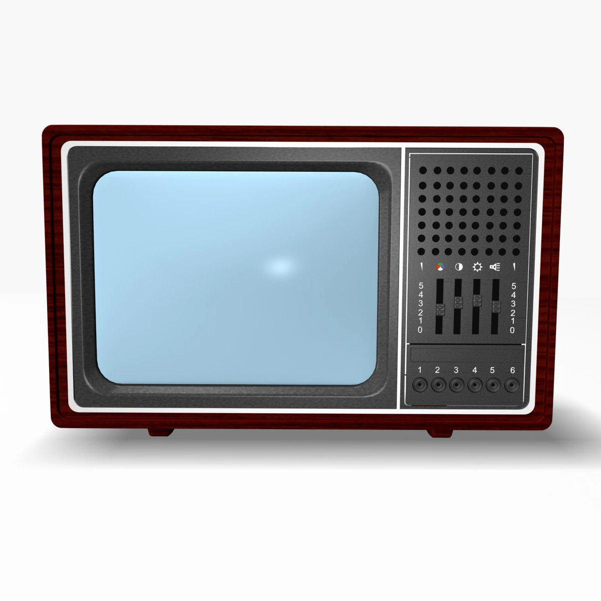 retro tv 3D Model .c4d .max .obj .3ds .fbx .stl .blend 
