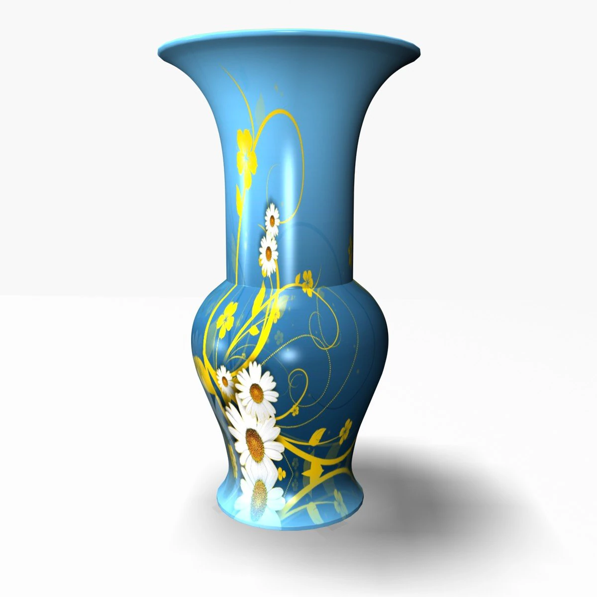 decorative vase 6 3D Model .c4d .max .obj .3ds .fbx .stl .blend 