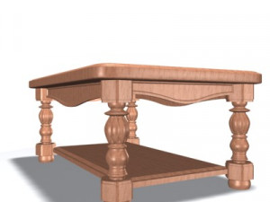 antique table 3D 模型